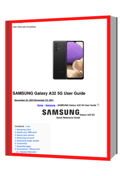 Samsung A32 manual